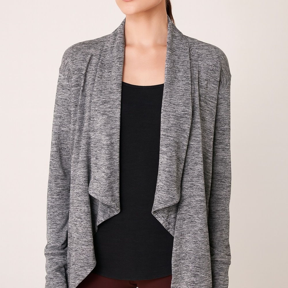 Nike Women's Heather black/white dry fit Cardigan